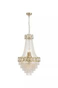 Flare LED 12Lt Stairwell Pendant, Satin Brass image