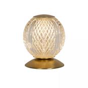 Cuboid 4Lt Flush ,Satin Brass Metal with Clear Acrylic image