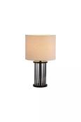 Swizzle 1Lt Table Lamp, Matt Black Metal and White Shade image