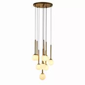 Radiance 3Lt  Multi Drop Pendant, Gold Metal and Champagne G image