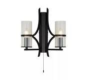 Wales LED Wall Light, Matt Black Metal with Marble Resin image