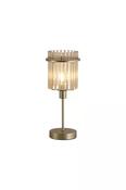Swizzle 1Lt Table Lamp, Gold Metal and White Shade image