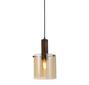 Sweden 3Lt Bar Pendant - Mocha Metal &amp; Amber Glass image
