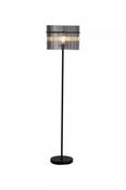 Swizzle 1Lt Table Lamp, Matt Black Metal with Smoked Rods image