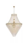 Louis Phillipe 28Lt Pendent Lamp, Satin Brass with Clear cry image
