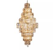 Empire 13Lt Chandelier - Antique Brass&amp; Clear Glass image