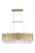 Spear 8Lt Diner Bar Pendant, Gold Metal with Clear Crystal image