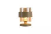 Royal 1Lt Table Lamp, Sand Metal, Amber Ribbed Glass image