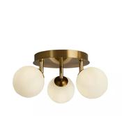 Lara 3Lt Semi Flush - Gold Metal, Clear Glass Rods image