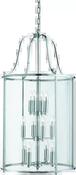 Clover Rectangular Pendant - Chrome &amp; Clear Glass image