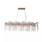 Radiance 6Lt Bar Pendant, Gold Metal and Champagne Glass image
