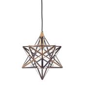 Ilario Small Star Pendant Antique Brass Glass image