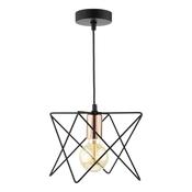 Midi Cage Pendant Matt Black &amp; Bright Copper