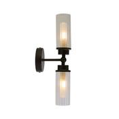 Imperial 4LT Flush, Black and Clear Ribbed Glass image