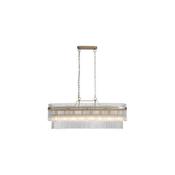 Lara 8Lt  Oval Pendant - Gold Metal &amp; Clear Glass Rods image