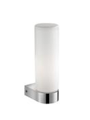 POLO White Opal Glass Chrome Aluminium LED E14 1x5W Bulb Excluded IP44 L: 5 W: 7.5 H: 21.5 cm image