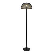HONEYCOMB 1LT DOUBLE LAYERED MESH FLOOR LAMP - BLACK OUTER WITH GOLD INNER image