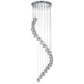 ICE CUBE (DIM) LED - 20LT MULTI-DROP (HEIGHT 3m), CLEAR GLASS, CHROME image