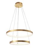 LEON Golden Leaf Aluminium &amp; Acrylic Adjustable LED 65 Watt 230 Volt 3900Lm 3000K IP20 D: 60 H: 150 cm image