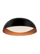 LANDON Black Aluminium Outside Copper Inside &amp; Acrylic LED 40W 2400Lm 3000K IP20 D: 60 H: 17 cm image