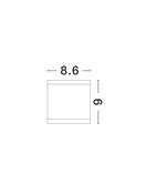 CERISE White Aluminium &amp; Glass Diffuser GU10 1x35 Watt L: 8.6 W: 8.6 H: 9 cm IP54 image
