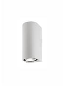 NERO Aluminium White &amp; Glass Diffuser GU10 2x35 Watt D: 7 W: 8 H: 15 cm IP54