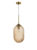 ATHENA Champagn Glass Brass Metal LED E27 1x12 Watt 230 Volt IP20 Bulb Excluded D: 22.5 H1: 55.4 H2: 120 cm image