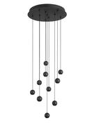NOCCI Black Aluminium Black Fabric Wire LED 10x4.5 Watt 230 Volt 1860Lm 3000K IP20 D: 40.5 H:150 cm image