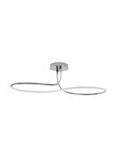 FUNGO Chrome Aluminium &amp; Acrylic LED 47 Watt 230 Volt 2630Lm 3000K IP20 D: 102 H: 30 cm image