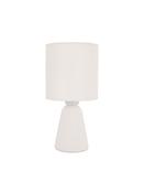 ZERO White Gypsum &amp; White Fabric Shade LED E14 1x5 Watt 230 Volt IP20 Bulb Excluded D: 12 H: 22.5 cm
