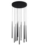 GIONO Sandy Black Aluminium &amp; Acrylic LED 12x3 Watt 230 Volt 2280Lm 3000K IP20 D: 50 H1: 51 H2: 230 cm image