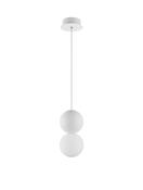 ZERO White Gypsum Opal Glass &amp; White Aluminium LED G9 1x5 Watt IP20 220-240 Volt Bulb Excluded D: 10 H1: 19.5 H2: 120 cm image