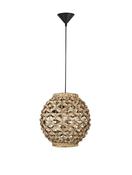 GRIFFIN Dried Water Hyacinth Black Fabric Wire &amp; Base LED E27 1x12 Watt 230 Volt IP20 Bulb Excluded D: 30.5 H: 215 cm image
