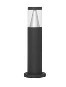 ROCK Sandy Black Aluminium Silver Aluminium &amp; Clear Acrylic LED 10 Watt 760Lm 3000K CRI>80 220-240 Volt Beam Angle 120° IP65 D: 9 H: 43 cm image