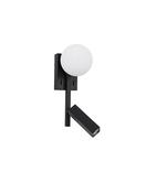 JOLINE Sandy Black Metal &amp; Aluminium White Opal Glass Switch On/Off LED G9 1x5 Watt 230 Volt Samsung 1x3 Watt 200Lm 3200K IP20 L: 14 W: 10 H: 26 cm image