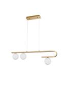 CANTONA White Opal Glass Brass Gold LED G9 3x5 Watt 230 Volt IP20 Bulb Excluded L: 80 W: 10 H: 180 cm image