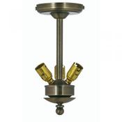 3 x 60W BC DROP SUSPENSION 9" ANTIQUE BRASS image
