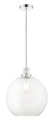 Lewis 1 Light Medium Glass Ball Pendant Polished Chrome image