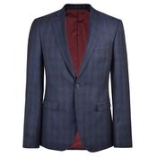 Navy Checked 3-Piece Tailored Fit Jacket image