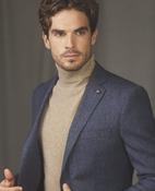 Tolka Donegal Tweed Suit Jacket in Blue &amp; Salt Pepper image