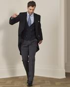 Grey Pinstripe Classic Fit Morning Trouser image