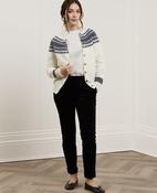 Bella Fine Needle Cord Trouser in Navy image