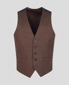 Glyde Donegal Tweed Suit Waistcoat in Rich Chocolate Brown