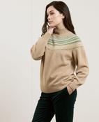 Morray Fair Isle Turtleneck Jumper - Oat image