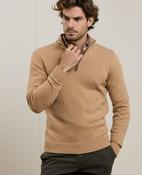Lunnaigh Lambswool 1/4 Zip Jumper in Oat