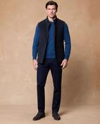 Dungloe Washed Cotton Chinos in Dark Navy Twill image
