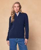 Alice Navy Speckle Quarter-Zip