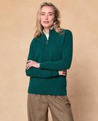 Alice Teal Speckle Quarter-Zip