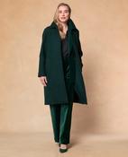 Arlene Teal Herringbone Donegal Tweed Coat image