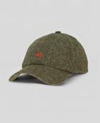 Green Salt &amp; Pepper Donegal Tweed Baseball Cap image